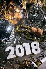 New Year: Champage And Party For 2018 NYE