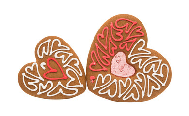 cookie hearts isolated