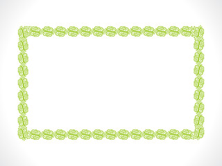abstract artistic creative green floral border