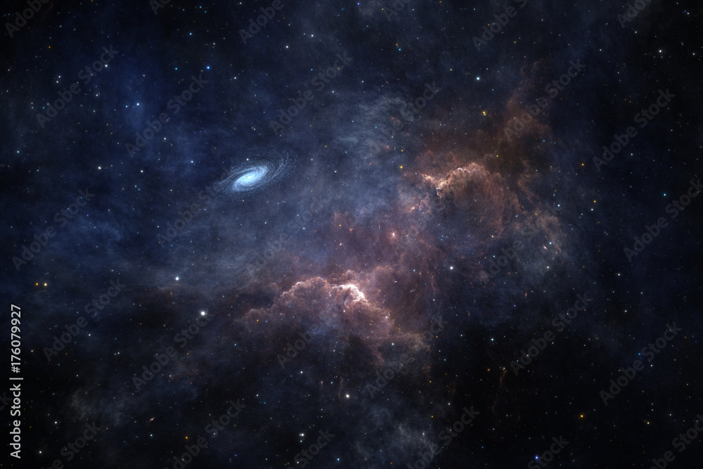 Canvas Prints space background with nebula and stars