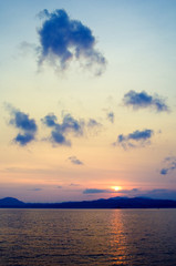 夕暮れ　海　素材