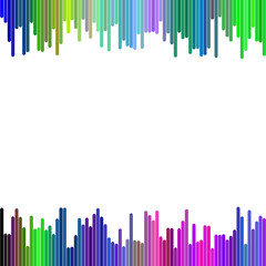 Modern colorful background design from vertical rounded stripes - abstract vector graphic