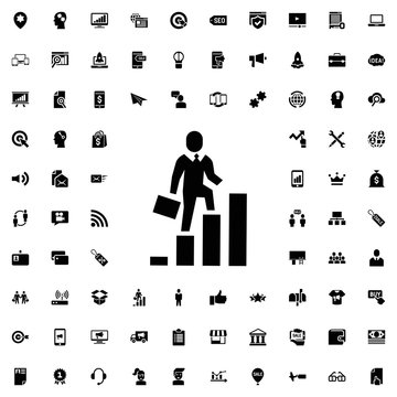 Career Path Icon. Set Of Filled Marketing Icons.