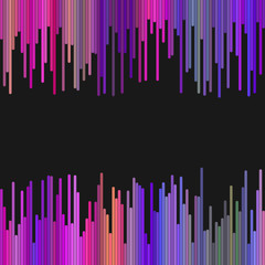 Colored background from vertical rounded stripes in dark tones - abstract vector graphic design