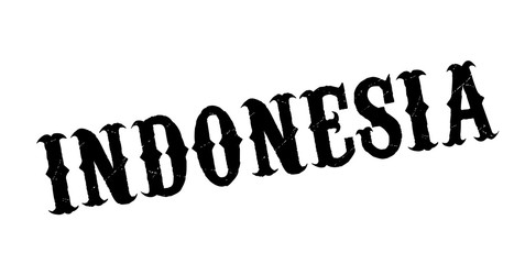 Indonesia rubber stamp. Grunge design with dust scratches. Effects can be easily removed for a clean, crisp look. Color is easily changed.