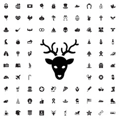 Moose icon. set of filled holiday icons.