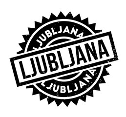 Ljubljana rubber stamp. Grunge design with dust scratches. Effects can be easily removed for a clean, crisp look. Color is easily changed.