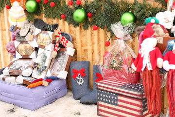 a box of Christmas gifts