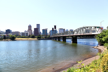 Downtown Portland from the East Bank