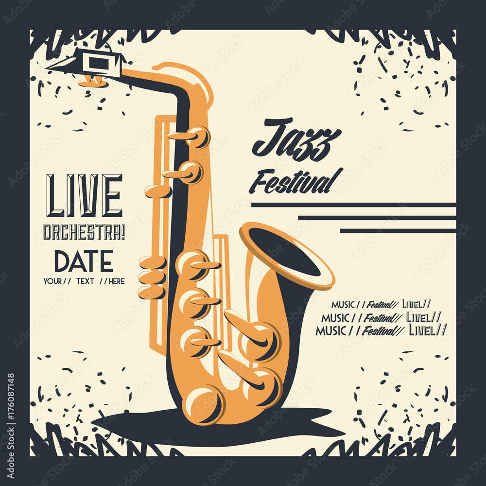 Poster jazz festival design