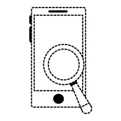 smartphone device with magnifying glass