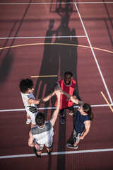 Naklejka premium Guys playing basketball