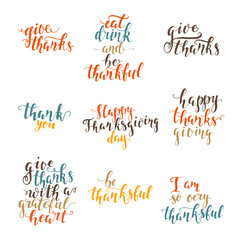 Thanksgiving day lettering 