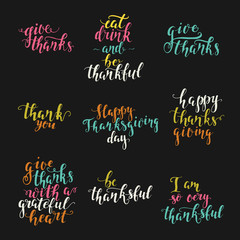 Thanksgiving day lettering 