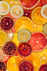 Naklejki  beautiful sliced mixed citrus fruits