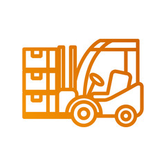 logistic forklift cardboard boxes transport cargo