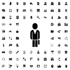 Businessman icon. set of filled company icons.