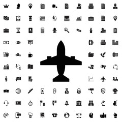 Plane icon. set of filled company icons.