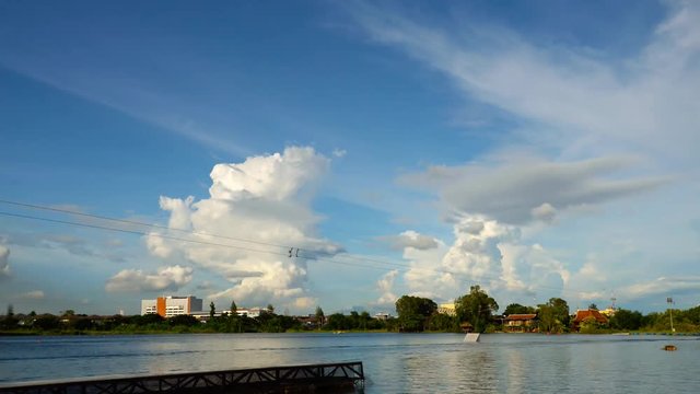sky time-lapse at wake park