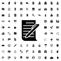 Paper icon. set of filled company icons.