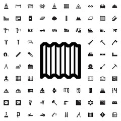 Roof icon. set of filled construction icons.