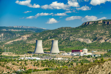 Cofrentes nuclear plant in the valley