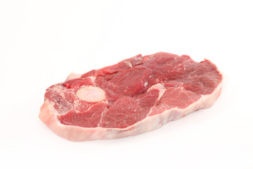 raw meat isolated on white
