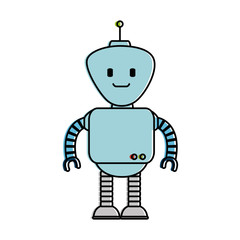 electronic robot character icon