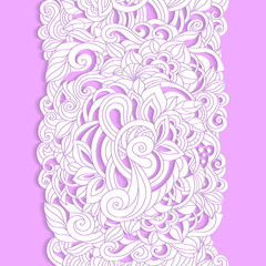 vector white lace. seamless pattern on pink background.