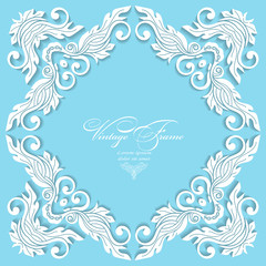 greeting card for Christmas, wedding, birthday and other holidays. Vector frame.