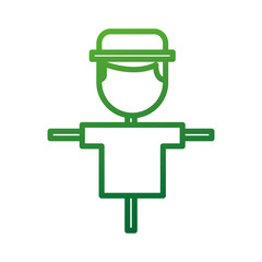 scarecrow on wooden stick farm agriculture