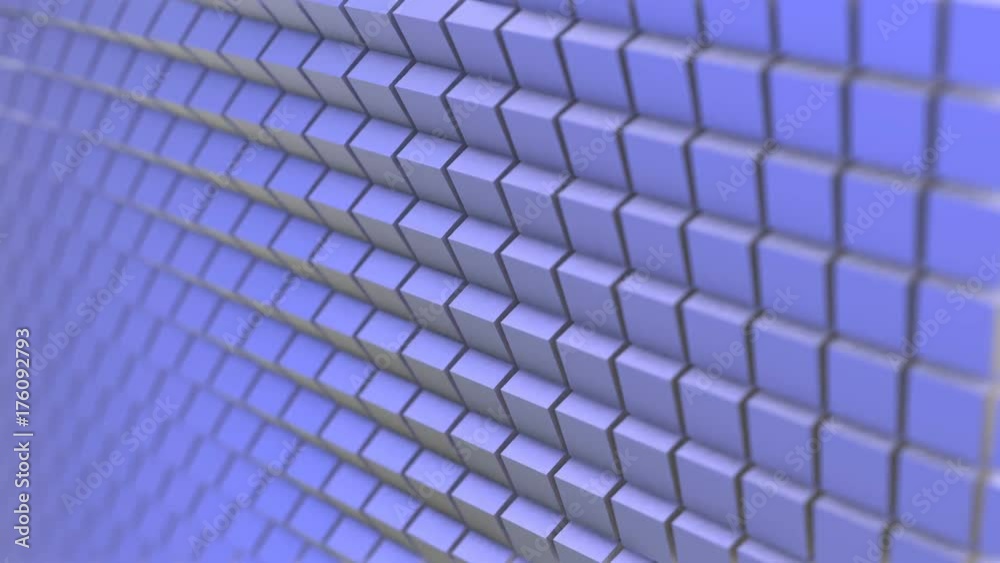 Poster the cubes rotate. one rotation in 10 seconds. seamless loop.