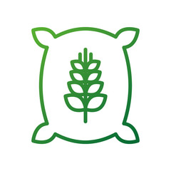 sack bag of wheat flour grain farm