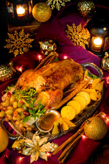 Christmas goose dinner