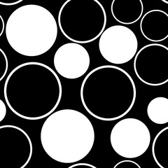 Circle seamless pattern. Vector seamless pattern. Modern stylish texture. Repeating circles background