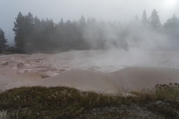 Yellowstone and Fog and Mud Vulcano