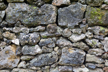 Fototapeta premium Detail of rocks in a dry stone wall