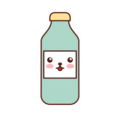 kawaii bottle sausage market condiment cartoon