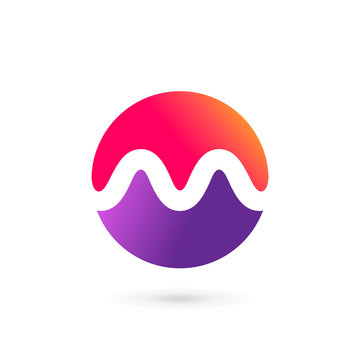 Letter M logo icon design template elements