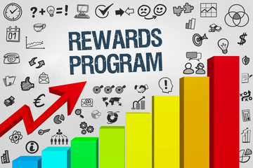 Rewards Program / Diagramm mit Symbole