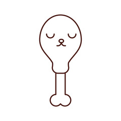 kawaii fried chicken grilled grocery food cartoon