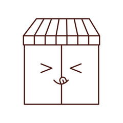 kawaii facade door store grocery glass board