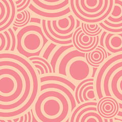 Circle seamless pattern. Seamless circle vector illustration background. Repeating geometric tiles. Concentric circles