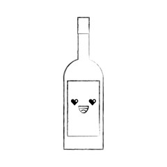 kawaii wine bottle drink beverage market cartoon