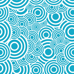 Circle seamless pattern. Seamless circle vector illustration background. Repeating geometric tiles. Concentric circles