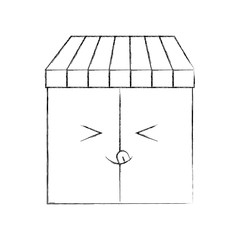 kawaii facade door store grocery glass board