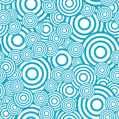 Circle seamless pattern. Seamless circle vector illustration background. Repeating geometric tiles. Concentric circles