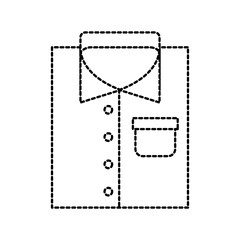 folded shirt icon in flat laundry cleaning