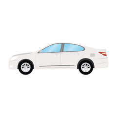 Fototapeta na wymiar 1643408 Car vector template on white background. Business sedan isolated. white sedan flat style. side view