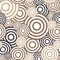 Circle seamless pattern. Seamless circle vector illustration background. Repeating geometric tiles. Concentric circles